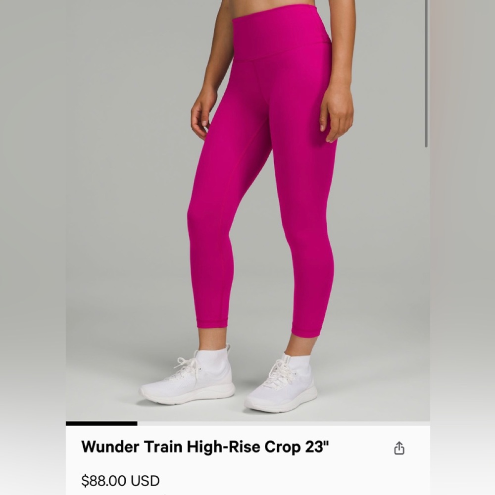 Lulu Lemon 🍋 Wunder Train High Rise Crop 23in